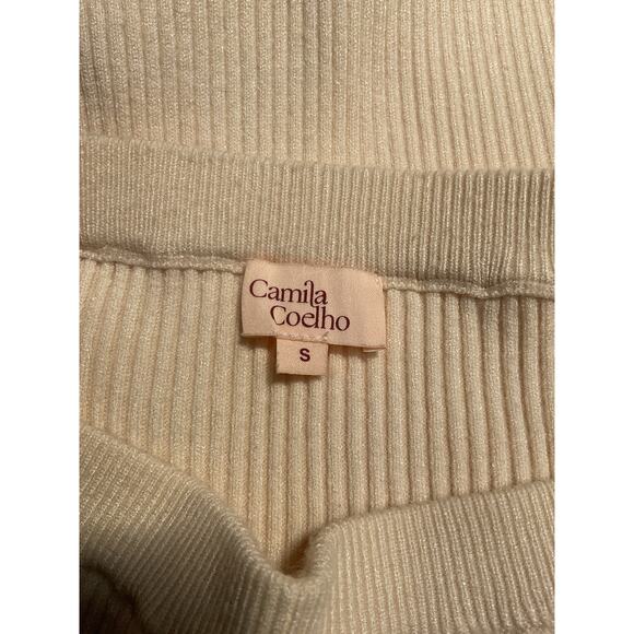 Camila Coelho 'Macadamia' Ivory Nylon Skirt Size S - Picture 4 of 5